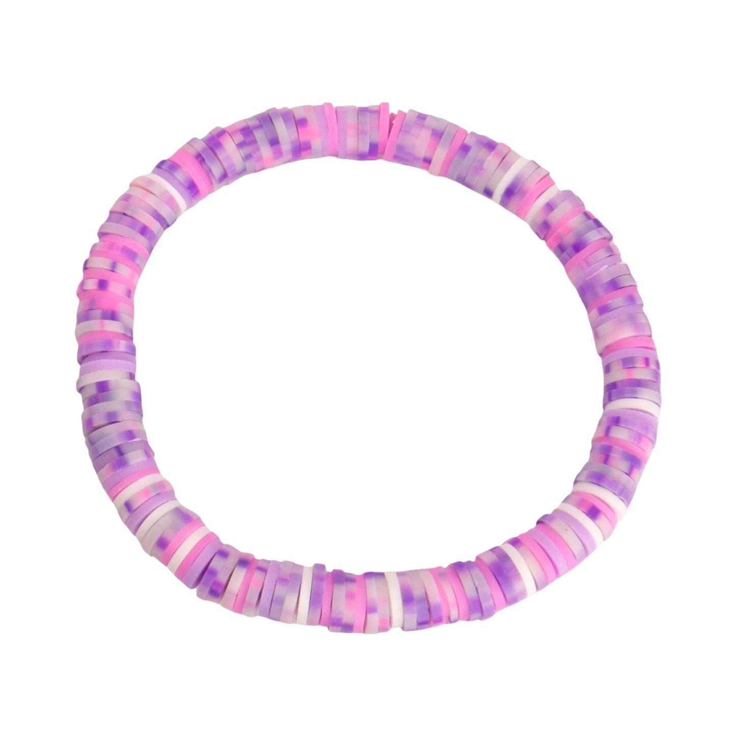 Lavender Mist Clay Bead Bracelet