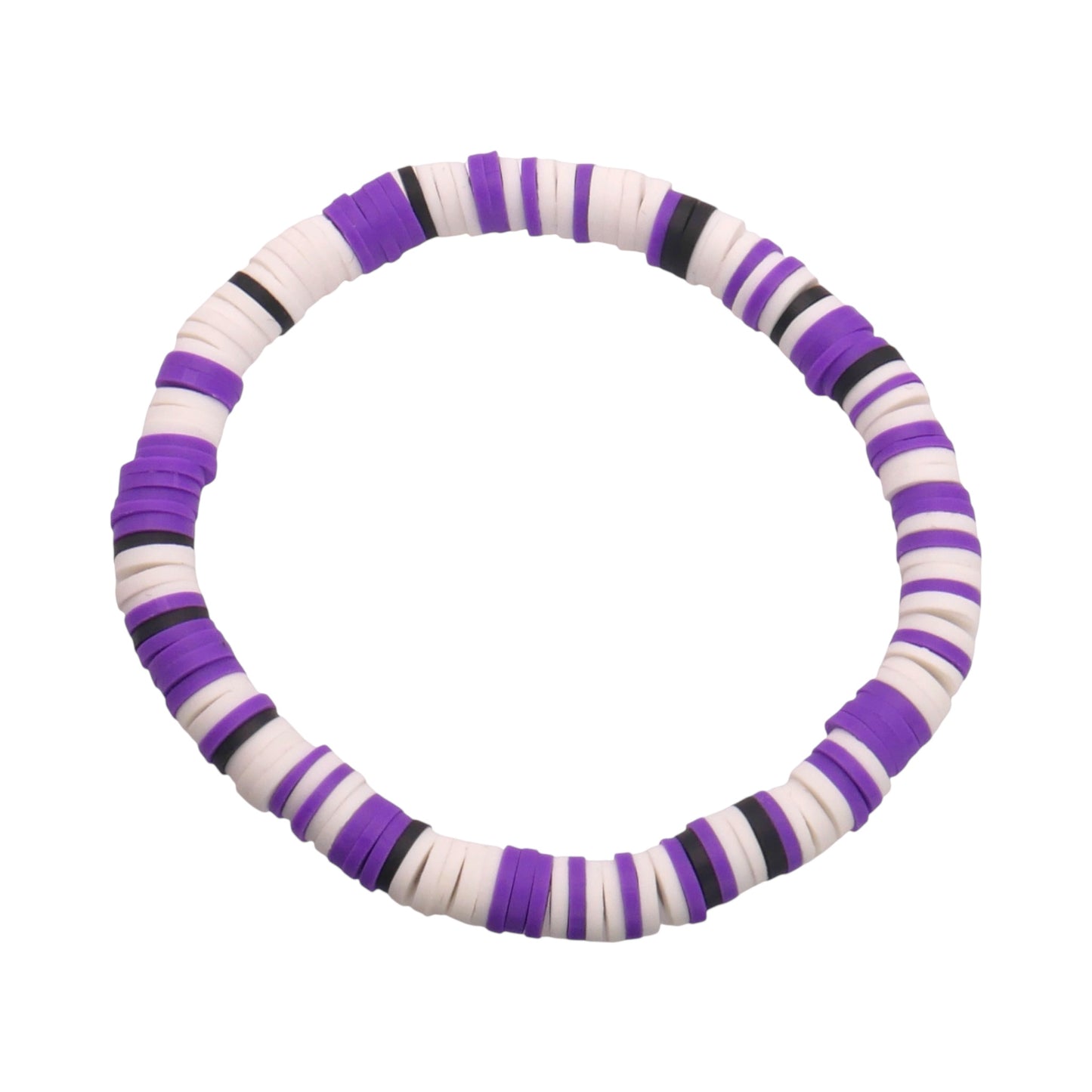 Frosted Grape Clay bead Bracelet