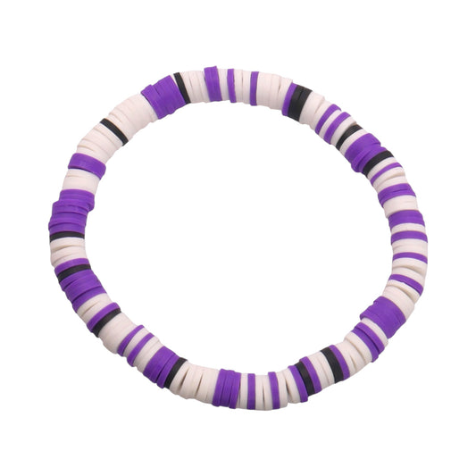 Frosted Grape Clay bead Bracelet