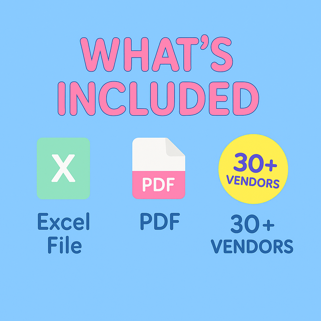 Bracelet & Jewelry Vendor List | 30+ Trusted Suppliers | Editable Excel, Google Sheets & Printable PDF - DIGITAL PRODUCT